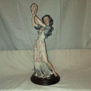Rare Capodimonte Armani Italy Dancing Gypsy Woman Figure, Signed